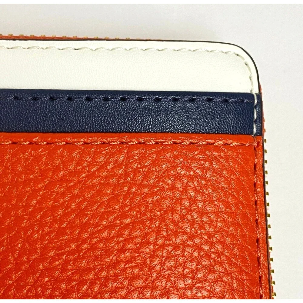 Michael Kors Jet Set Travel Card Case Wallet Red Clay Multicolor 35S4GTVD8L NWT